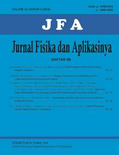 JFA (Jurnal Fisika dan Aplikasinya) Volume 14 Nomor 2 Edisi Juni 2018